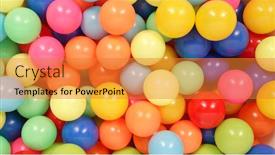  Presentation with fun - Slide deck featuring huge-pile-of-colorful-balls background and a gold colored foreground
