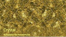  Presentation with gold coins and jewelry - PPT theme with huge pile of gold american background and a tawny brown colored foreground