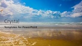  Presentation with january - Slide deck enhanced with huge-sea-beach-in-tel background and a light blue colored foreground