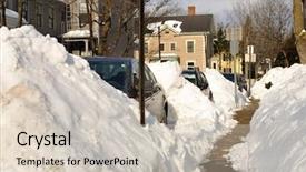 Presentation with piles - Cool new presentation with huge snow piles on city backdrop and a  colored foreground