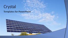  Presentation with solar energy - Theme having huge solar panel for renewable background and a  colored foreground