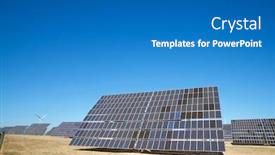  Presentation with solar panels - Colorful slides enhanced with huge-solar-panels-for-electric backdrop and a teal colored foreground