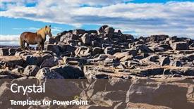  Presentation with leadership stop light - Amazing slide set having huge stones on the plateau backdrop and a  colored foreground