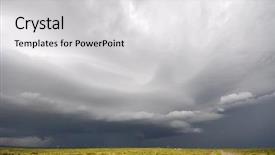  Presentation with storm - Audience pleasing slide deck consisting of huge storm approaching backdrop and a light gray colored foreground