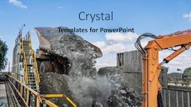  Presentation with truck - Audience pleasing theme consisting of huge-truck-unloading-kimberlite backdrop and a light blue colored foreground