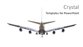 Presentation with business travel - PPT layouts having huge-two-storey-passengers-commercial background and a white colored foreground