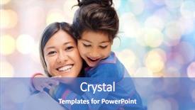  Presentation with adoption - Theme featuring hugging over blue holidays light background and a teal colored foreground