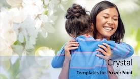  Presentation with cherry blossom - Amazing theme having hugging over cherry blossom background backdrop and a  colored foreground