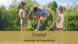  Presentation with park - Amazing presentation theme having hula hoop at the park backdrop and a yellow colored foreground