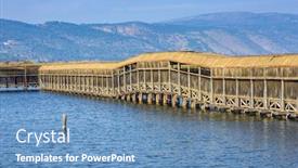  Presentation with gallery - Audience pleasing PPT theme consisting of hula nature reserve israel december lake hula is a wintering place for migratory birds covered gallery for bird watching backdrop and a teal colored foreground