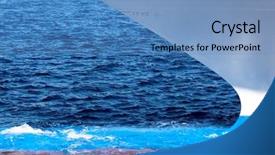  Presentation with water ship - Presentation theme featuring hull of a cruise ship background and a teal colored foreground