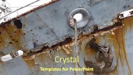  Presentation with ship anchor - Theme consisting of hull-of-an-old-abandoned background and a tawny brown colored foreground