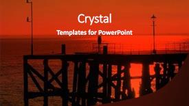  Presentation with overlaid - Slides having hull-pier-on-the-river background and a crimson colored foreground