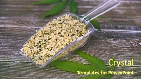  Presentation with nutritional value - Colorful PPT layouts enhanced with hulled edible hemp seeds regard backdrop and a tawny brown colored foreground