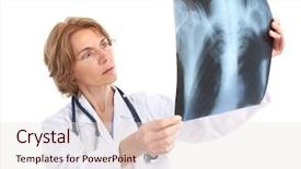  Presentation with human anatomy - PPT theme consisting of human anatomy - medical doctor with x-ray image background and a lemonade colored foreground