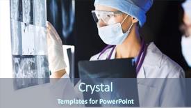  Presentation with women in media - Audience pleasing presentation theme consisting of human anatomy tomography - two female women medical doctors backdrop and a ocean colored foreground