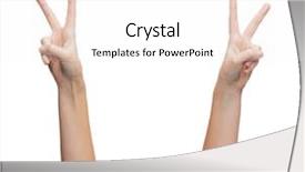  Presentation with human body parts - Slide set enhanced with humans arm - gesture and body parts concept background and a white colored foreground