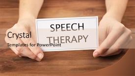  Presentation with speech therapy - Theme having human behaviour - speech therapy concept hands holding background and a lemonade colored foreground