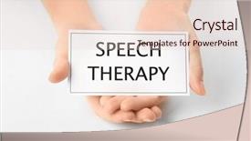  Presentation with speech therapy - Slide deck having human behaviour - speech therapy concept hands holding background and a  colored foreground