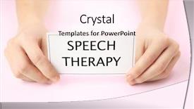  Presentation with speech therapy - Slide deck with human behaviour - speech therapy concept hands holding background and a pink colored foreground