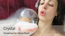  Presentation with ice bubble - PPT layouts enhanced with human bladder - girl in bath with bubble background and a soft green colored foreground