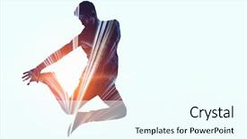  Presentation with human body - Audience pleasing presentation design consisting of human body abstract - dance is his life backdrop and a cool aqua colored foreground