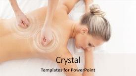  Presentation with healthy - Cool new slide deck with human body chakras - young beautiful and healthy woman backdrop and a lemonade colored foreground