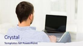  Presentation with business technology concepts digital lifestyle - Slide set featuring human body free - technology people and lifestyle concept background and a sky blue colored foreground