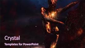  Presentation with lava - Colorful PPT theme enhanced with human body mind - creature made from lava backdrop and a wine colored foreground