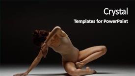  Presentation with yoga - PPT theme with human body spiritual - beautiful female yoga teacher background and a  colored foreground