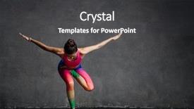  Presentation with yoga - Cool new presentation with human body spiritual - young beautiful yoga female posing backdrop and a dark gray colored foreground