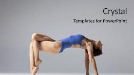  Presentation with yoga for heart diseases - PPT layouts consisting of human body spiritual - young beautiful yoga woman is background and a light gray colored foreground