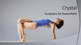  Presentation with pregnancy yoga - PPT layouts having human body spiritual - young beautiful yoga woman is background and a light gray colored foreground