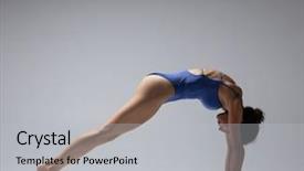  Presentation with beautiful young woman getting face - Colorful slide set enhanced with human body spiritual - young beautiful yoga woman is backdrop and a light gray colored foreground