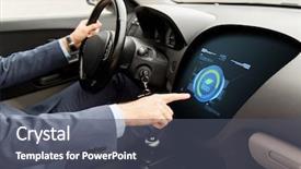  Presentation with eco green car - Slide deck consisting of human body systems - transport business trip green energy background and a dark gray colored foreground