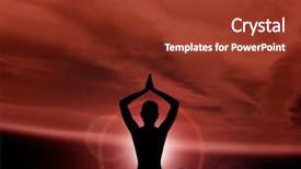 Presentation with meditation - Presentation consisting of human body universe - astral meditation silhouette background and a tawny brown colored foreground