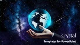  Presentation with future - Presentation theme with human body universe - business people and future concept background and a wine colored foreground