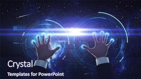  Presentation with transport and future technology concept - Colorful slide deck enhanced with human body universe - business people and future technology backdrop and a navy blue colored foreground