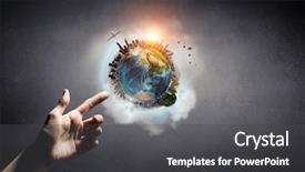  Presentation with creation - Cool new presentation theme with human body universe - concept of creation backdrop and a  colored foreground