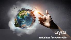  Presentation with creation - Colorful PPT theme enhanced with human body universe - concept of creation backdrop and a dark gray colored foreground