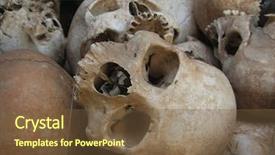  Presentation with bone - Colorful presentation enhanced with human bone - skulls backdrop and a tawny brown colored foreground
