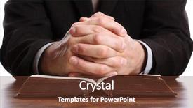  Presentation with prayer hands - PPT theme having orange web development button on computer keyboard internet concept background and a tawny brown colored foreground