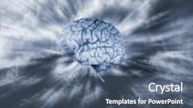  Presentation with artificial intelligence human brain - Audience pleasing slides consisting of human brain artificial intelligence backdrop and a ocean colored foreground