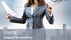  Presentation with travel - PPT layouts featuring human capital - close up of businesswoman drawing background and a gray colored foreground
