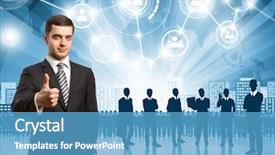  Presentation with employee - Theme consisting of human capital - hr concept business man choosing background and a teal colored foreground