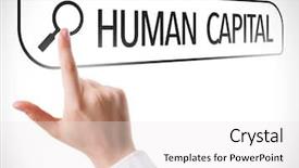  Presentation with human social - Cool new presentation theme with human capital written in search backdrop and a white colored foreground