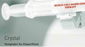  Presentation with gene - Slides with human-cell-based-gene-therapy background and a light gray colored foreground