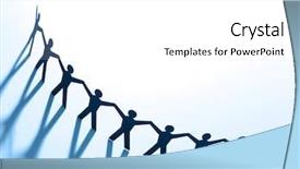  Presentation with hands holding - Theme with human chain - group of people holding hands background and a white colored foreground