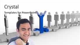  Presentation with composite - Audience pleasing slide set consisting of human character holding puzzle pieces - composite image of smiling businessman backdrop and a white colored foreground