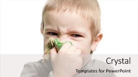  Presentation with tissue - Cool new presentation theme with human child cold flu illness backdrop and a light gray colored foreground